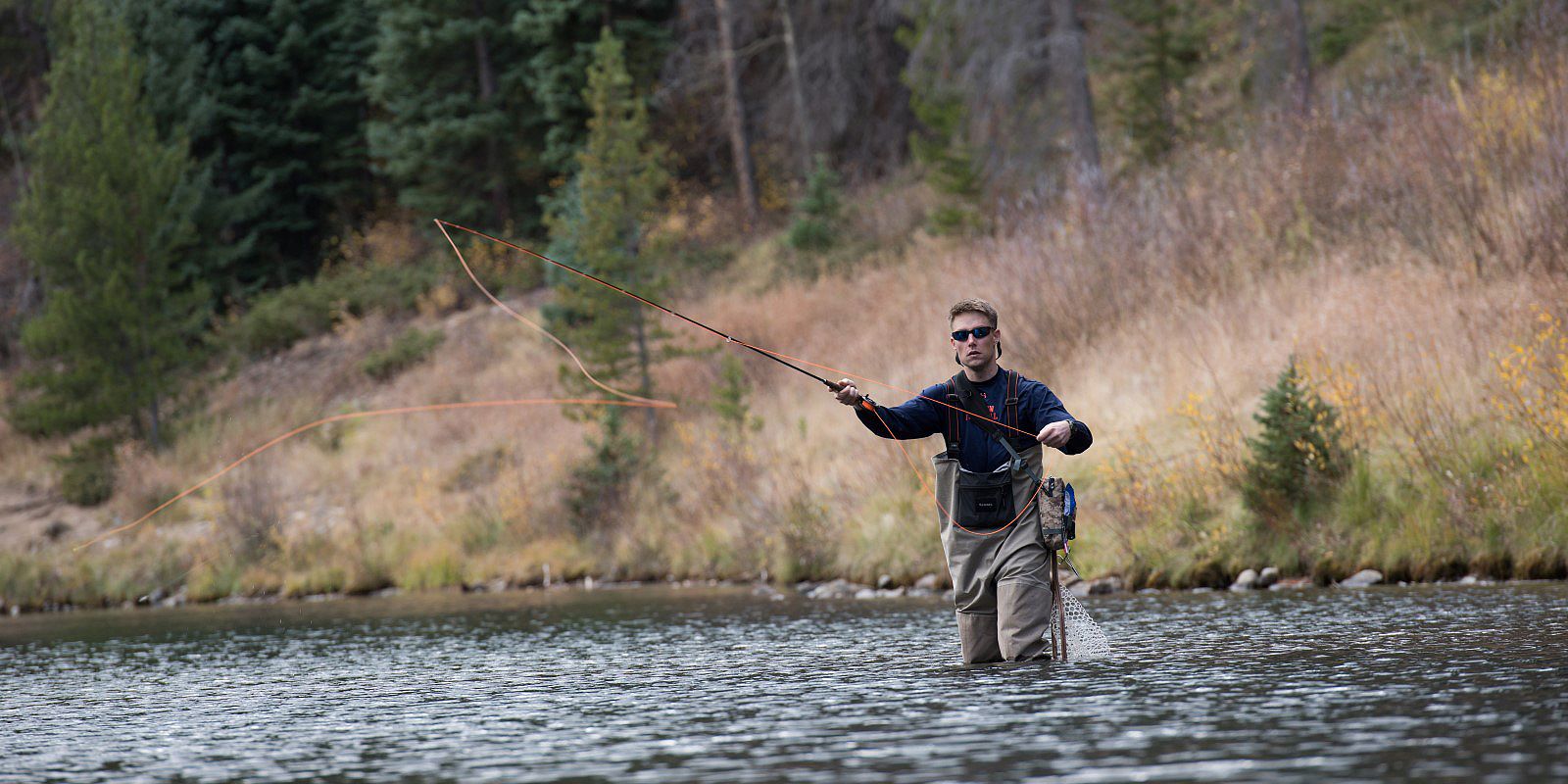 Man enjoying fishing